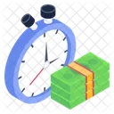 Financial Efficiency Time Is Money Financial Productivity Icon