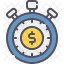 Time Is Money Stopwatch Money Icon