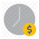 Clock Money Dollar Icon