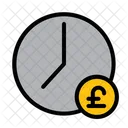 Time Is Money Clock Poundsterling Icon