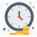 Time Is Money Coin Dollar Icon