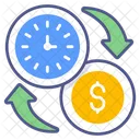 Money Time Clock Icon