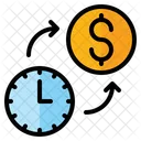 Time Is Money Value Dollar Icon