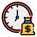 Time Is Money Clock Time Management Icon