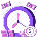 Time Is Money Business Time Efficiency Icon