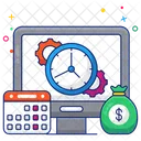 Time Management Time Development Time Setting Icon