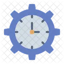 Time Management Time Cogwheel Icon