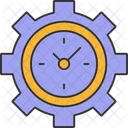 Time Management Cogwheel Planning Icon