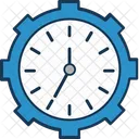 Time Management Time Settings Cogwheel Icon