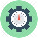 Time Management Clock Inside Gear Time Settings Icon