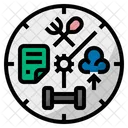 Time Management Hobby Working Icon