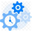 Clock Cog Organise Icône
