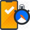 Smartphone Verify Time Management Icon