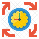 Time Management Transfer Arrows Icon