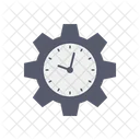 Time Management Time Gear Icon