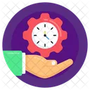 Productive Service Time Management Time Service Icon