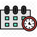 Time Management Clock Schedule Icon