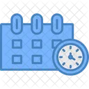 Time Management Clock Schedule Icon