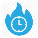 Time Management Fire Productivity Icon