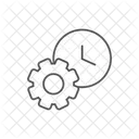 Time Management Icon Linear Style Icon