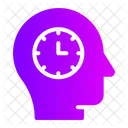 Time Management Clock Head Icon