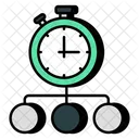 Time Network Time Connection Time Nodes Icon