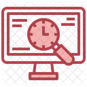 Time Search Search Find Magnifying Glass Clock Icon