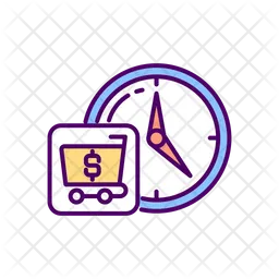 Time spent shopping  Icon
