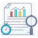 Time Analysis Time Statistics Time Evaluation Icon