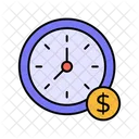 Time Value Time Is Money Time Management Icône