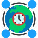 Time Zone World Time Zones Time Difference Icono