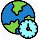 Time Zone Global Time Differences Worldwide Clock Icon