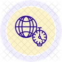 Time Zone Line Icon Icon