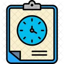 Timed Checklist Clipboard Icon