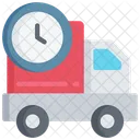 Timed Delivery Truck Logistics Icon