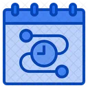 Timeline Working Time Clock Management Calendar Date Icon