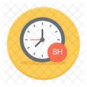 Timer Clock 8 Hr Duty Icon