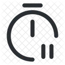 Puase Time Clock Icon