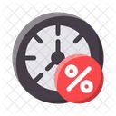 Timer Percent Sale Discount Icon