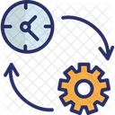 Timer With Cogwheel Time Settings Planning Icon