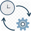 Timer With Cogwheel  Icon