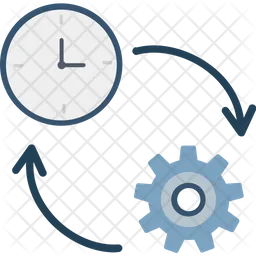 Timer With Cogwheel  Icon