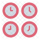 Timezone Clock Time Icon