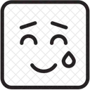 Timide Emoji Visage Icône