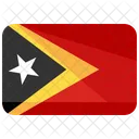 Timor Oriental Bandera Icono