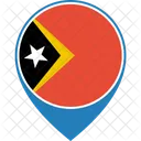 Timor Oriental Bandera Icono