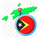 Timor Leste Asia Map Icon