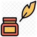 Tintenfass Feder Werkzeug Symbol