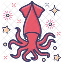 Tintenfisch Calamari Meerestier Symbol