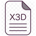 X 3 D Archivo Extension Icon